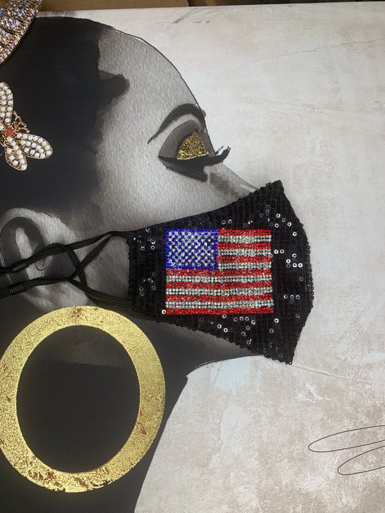 Image of USA sequin mask 