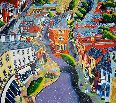 Market Harborough, The Old Town Hall Print