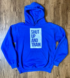 Image of Unisex Nipsey Blue ShutUpandTrain Hoodie 