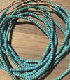 Vintage Blue Beaded Necklace 