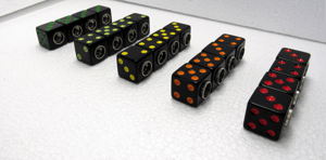 'BLACKOUT' 6 Sided Die (D6) Valve Stem Cap