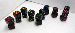 'BLACKOUT' 6 Sided Die (D6) Valve Stem Cap
