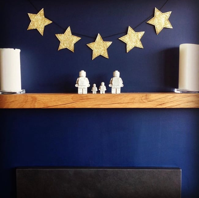 Gold Glitter Star Garland