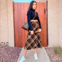 Image 1 of Vintage Wool Plaid Skirt 