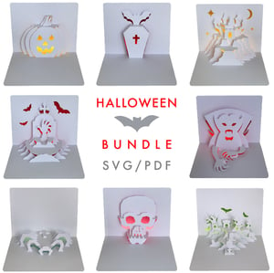 Image of Halloween Template Bundle  - SVG / PDF digital files