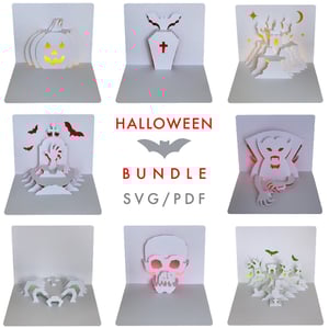 Image of Halloween Template Bundle - SVG / PDF digital files