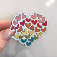 Image 2 of Rainbow heart of hearts MAGNET