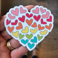 Image 1 of Rainbow heart of hearts MAGNET