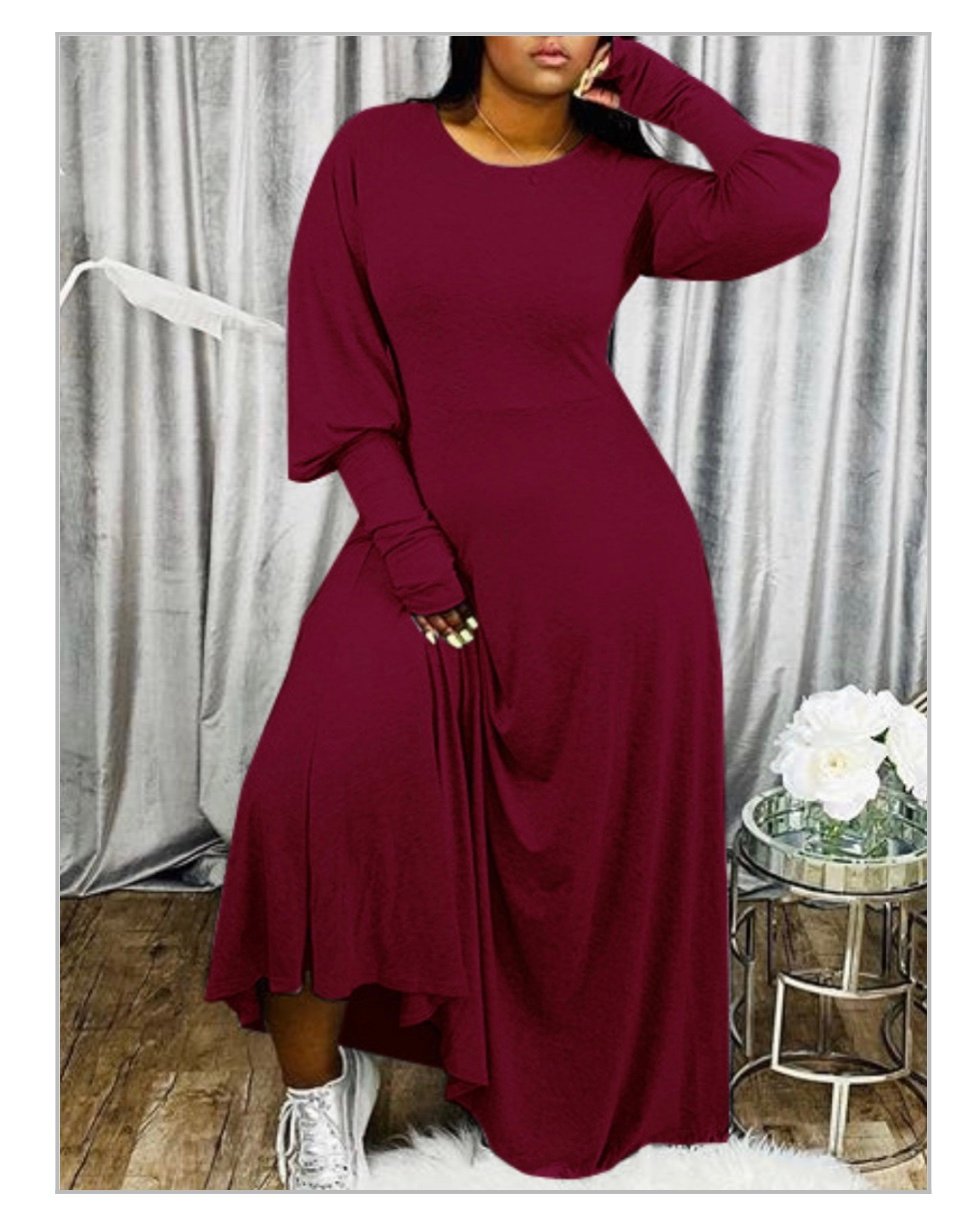 Image of PUFF SLEEVE MAXI DRESSES 