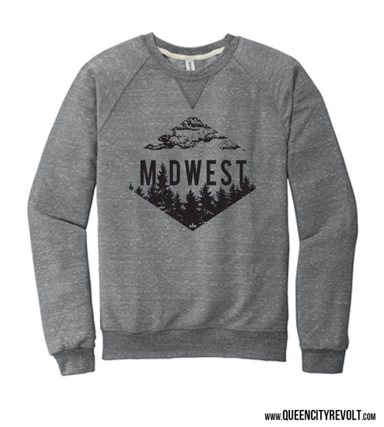 Image of Midwest Sweatshirt, Grey Crew