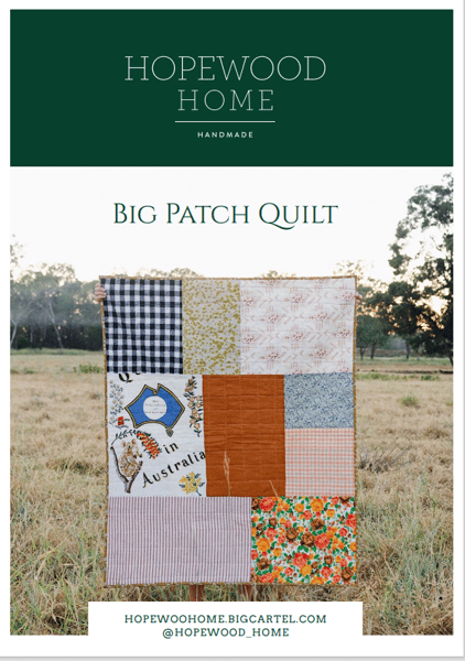 Image of Big Patch Quilt Pattern (PDF) - Includes instructions for Baby and Throw size