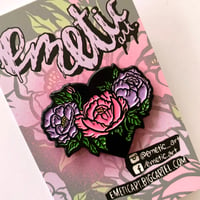 Image 2 of Floral Heart Enamel Pin