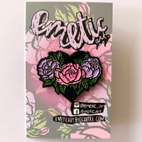 Image 1 of Floral Heart Enamel Pin