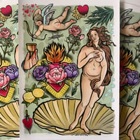 Image 1 of Birth of Venus Emetic Art Flash Print