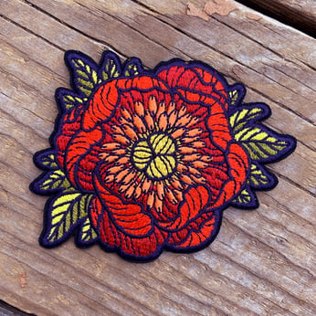 Bayonet Design - Embroidered Poppy Flower Patch - 4 X 3 3/4 Wax Backed  (Iron on) - Non merrowed Ed…See more Bayonet Design - Embroidered Poppy