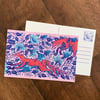 Foxes Postcard