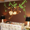 Vinyl Wall Decal Art - Monkey Swinging on Vines Theme - dd1010