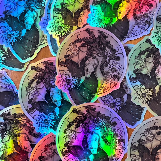 Nocturnal Holographic Sticker