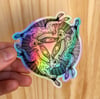 Three Hares Holographic Sticker