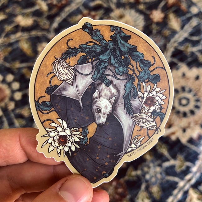 Nocturnal Bat Sticker
