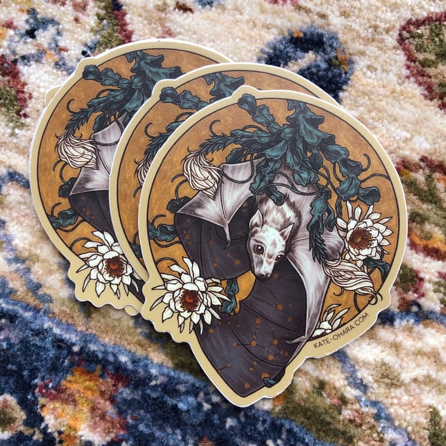 Nocturnal Bat Sticker