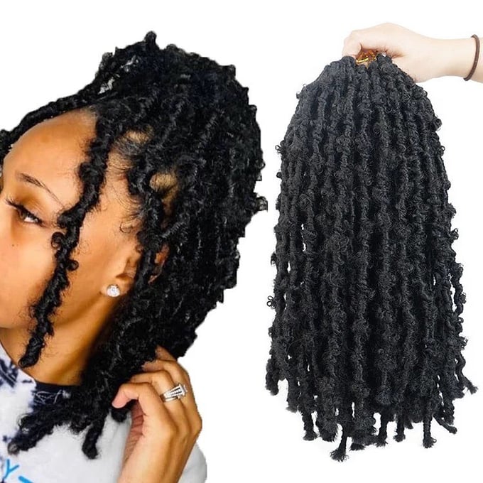 Image of Butterfly Faux Locs Hairstyle Box