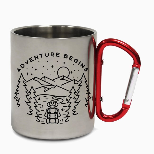 Adventure Begins Carabiner Mug 