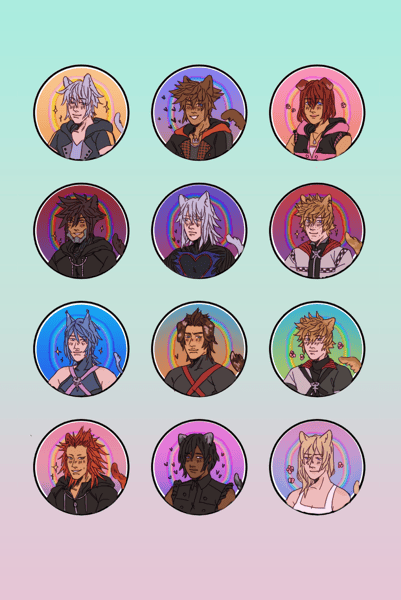 Image of kingdom hearts stickers