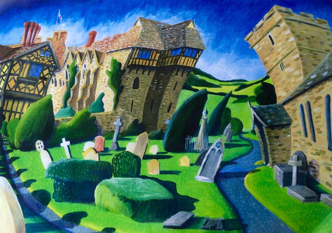 Stokesay Castle Print
