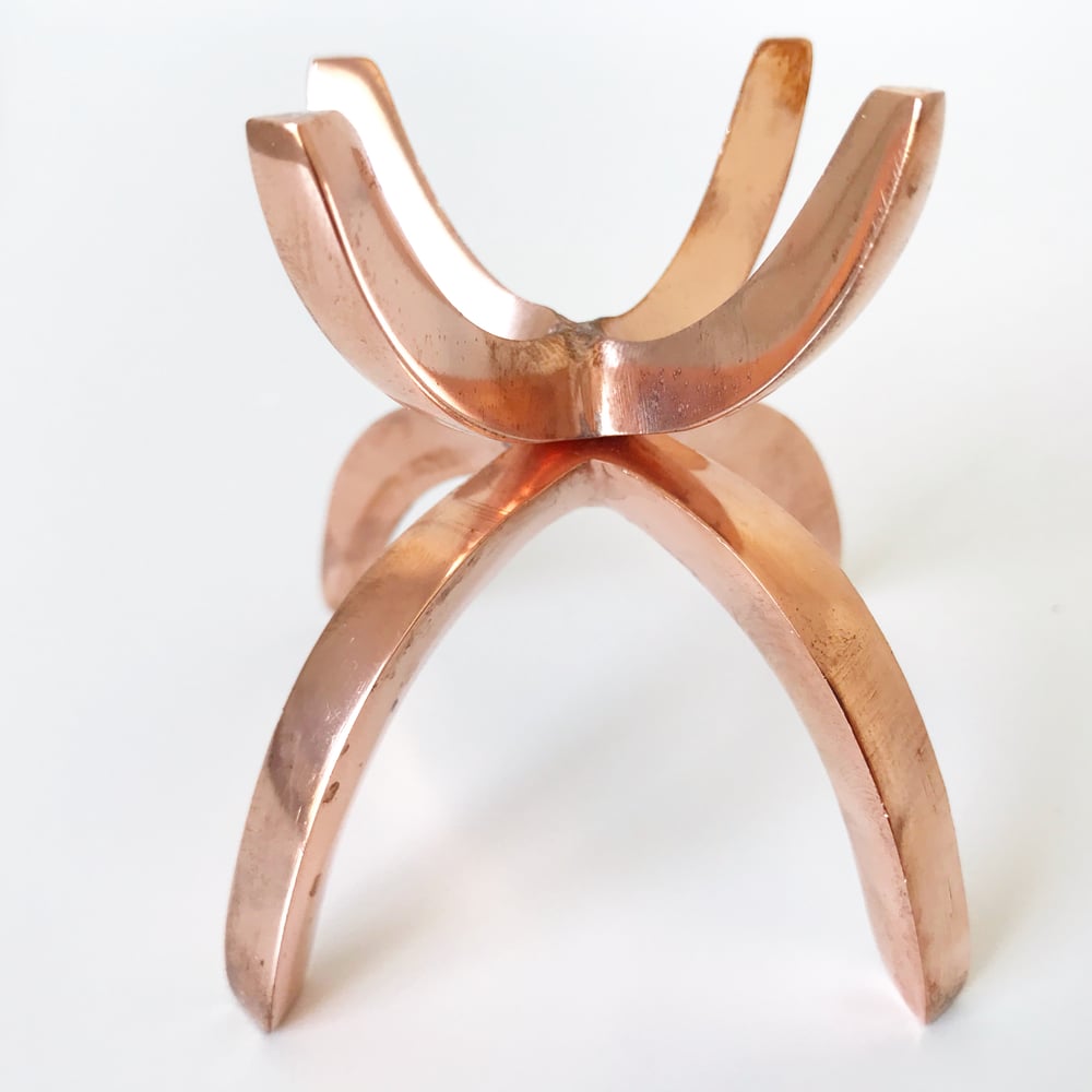 Image of Limited Edition Rose Gold Claw Mineral + Crystal + Stone Specimen Stand