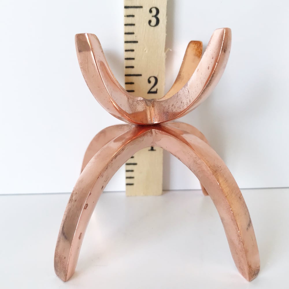 Image of Limited Edition Rose Gold Claw Mineral + Crystal + Stone Specimen Stand
