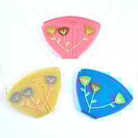Image 1 of Stitched Seed Head Necklace (Warm Colours) 
