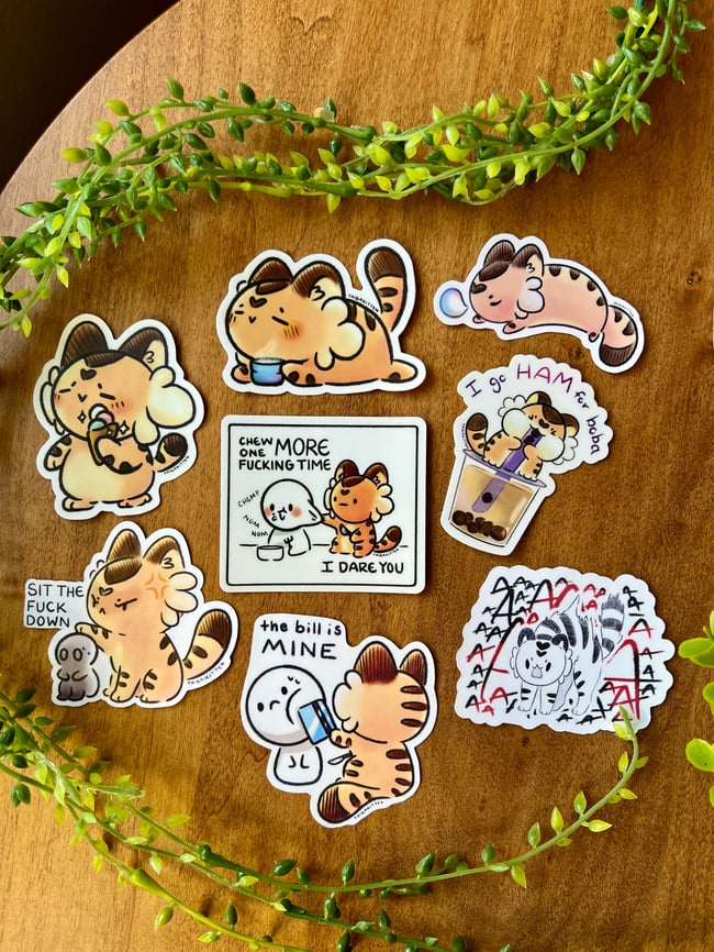 Taiga White Series Stickers