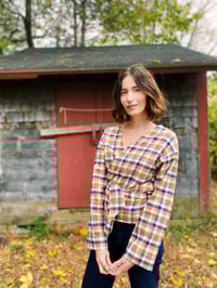 Image 1 of Flannel Wrap in Chestnut Check