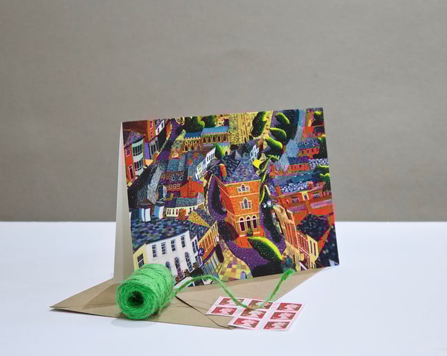 Market Harborough, The Old Town Hall Greetings Card