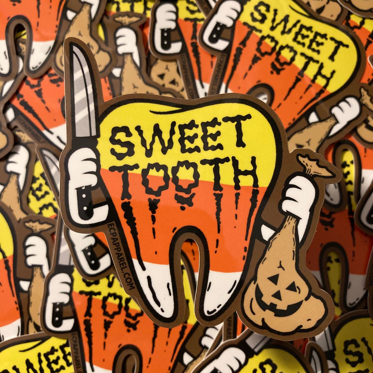 “Sweet Tooth” Die- Cut Sticker | East Coast Pyratz Apparel