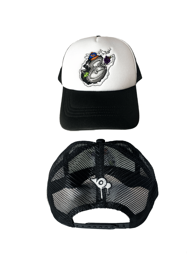 Burnout Mascot Trucker Hat Black