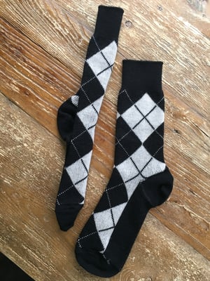 Image of Soft Merino Socks - Black & White