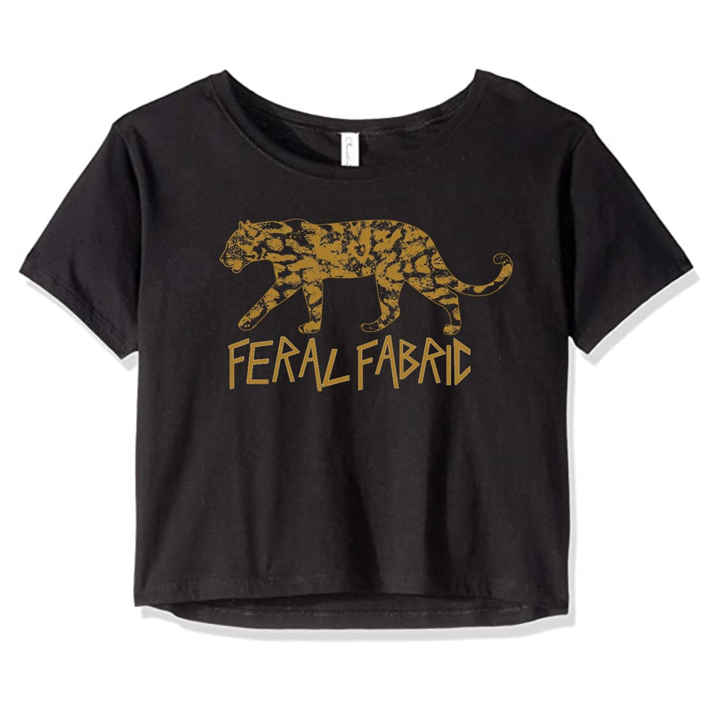 Image of Feral Fabric Crop Top in Black