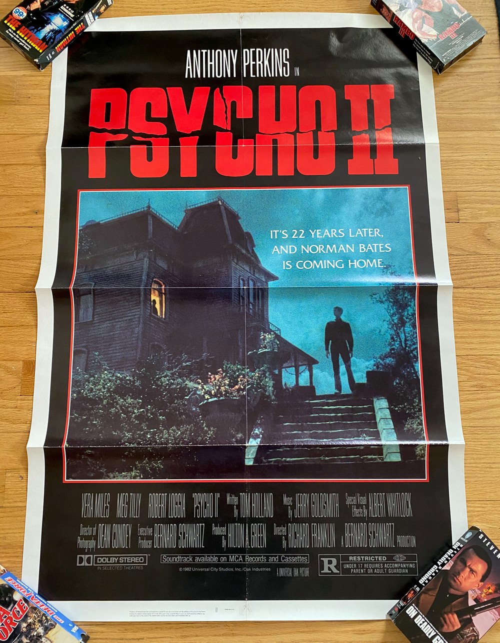 1983 PSYCHO II Original U.S. One Sheet Movie Poster