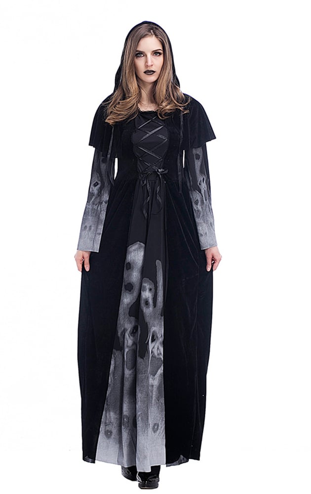 black witch maxi dress