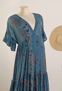 Image 2 of Boho maxi dress for photoshoot | Lorette | size S-M-L | turquoise | photo props