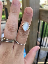 Image 1 of White Cats Eye Ring