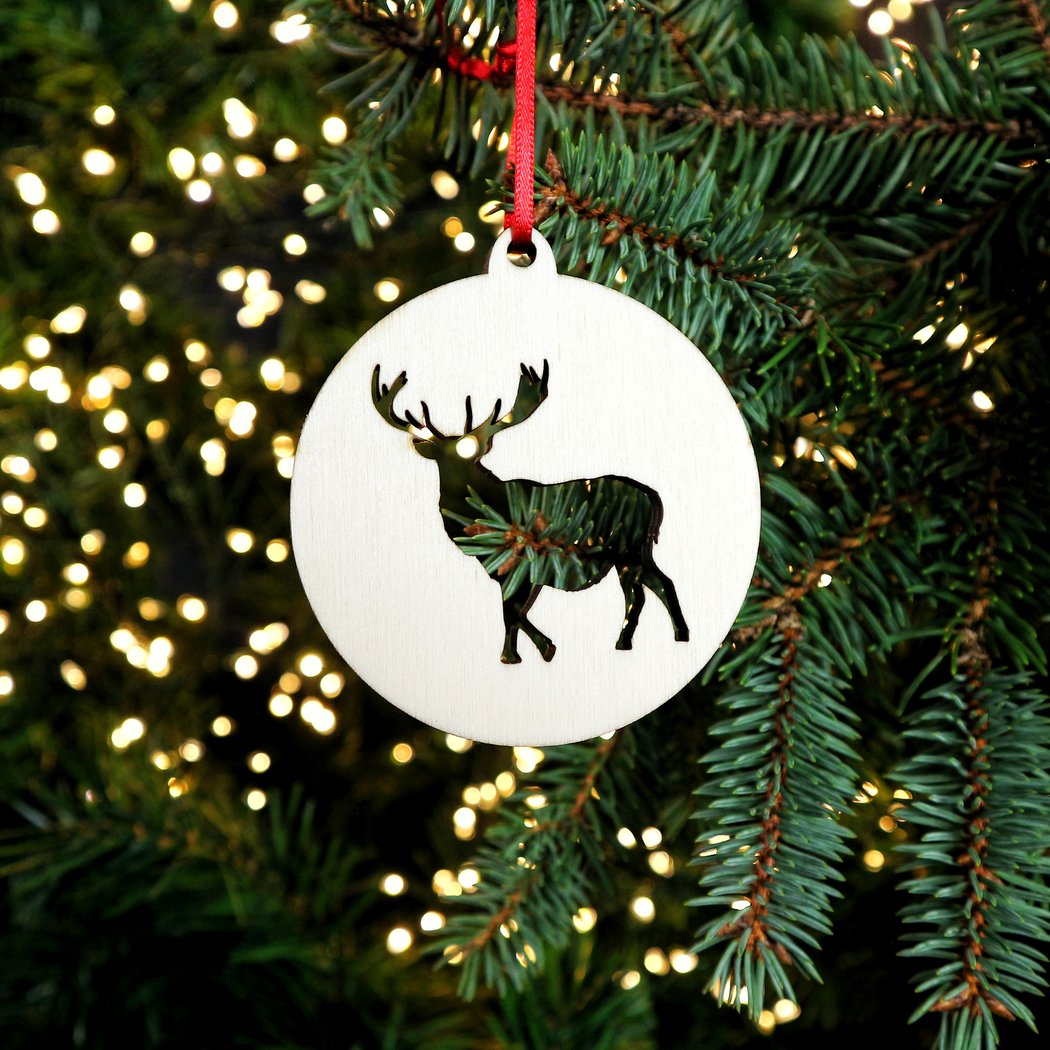 Wooden Christmas Decorations Stag For Me and For You