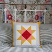 Image 1 of Warm Hearth Patchwork Cushion