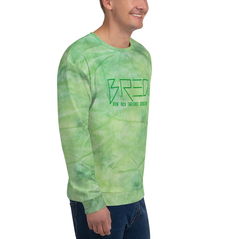 Green tie dye bred Sweatshirt Image 2