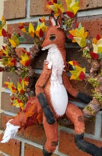 Image 2 of Fortune Fox Fiber Sculpture Wall Art 