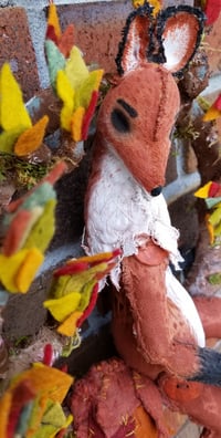 Image 3 of Fortune Fox Fiber Sculpture Wall Art 