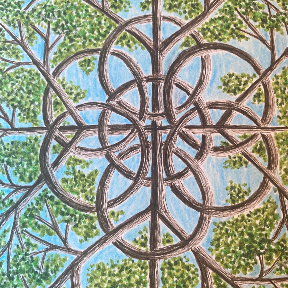 Image of Circles Knot Giclee Print (color)