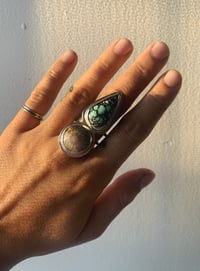 Image 1 of Hubei Turquoise + Coral Ring 